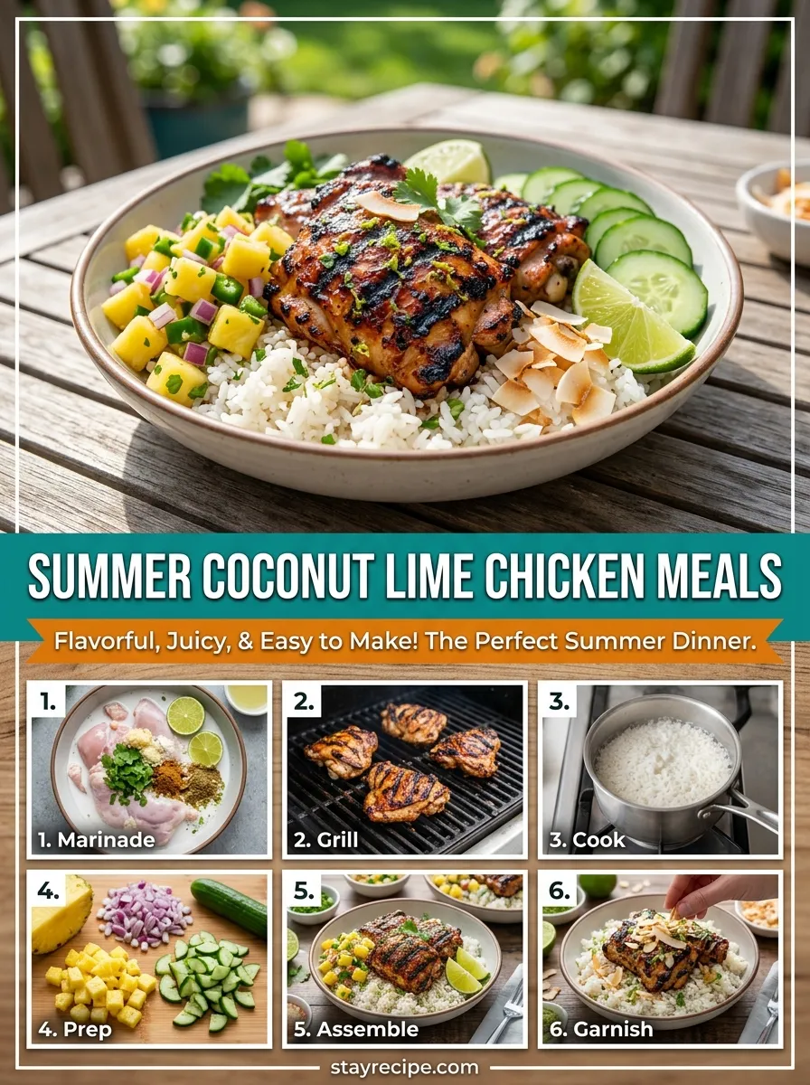 Summer Coconut Lime Chicken Meals Summer Crockpot Meals