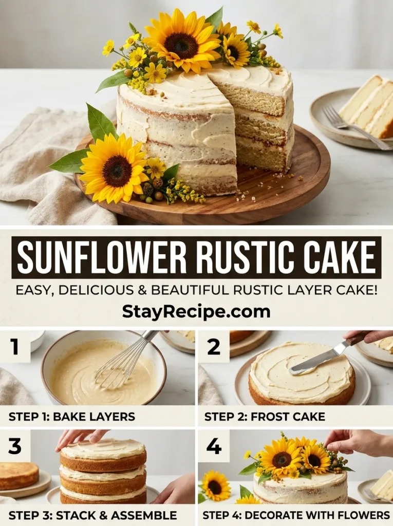 Sunflower Rustic Cake