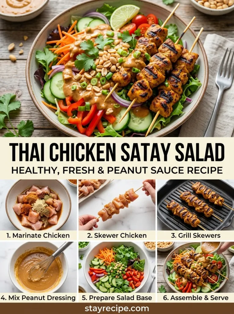 Thai Chicken Satay Salad Summer Salad