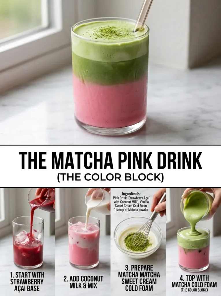 The Matcha Pink Drink The Color Blockthe Matcha Pink Drink The Color Block