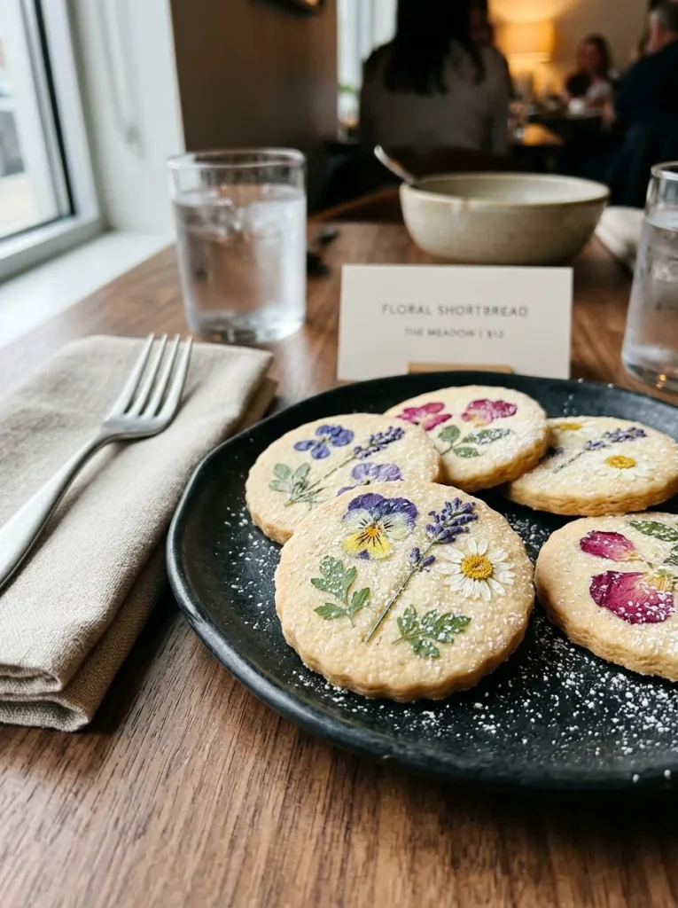 The Pressed Floral Shortbread spring cookies decorated
