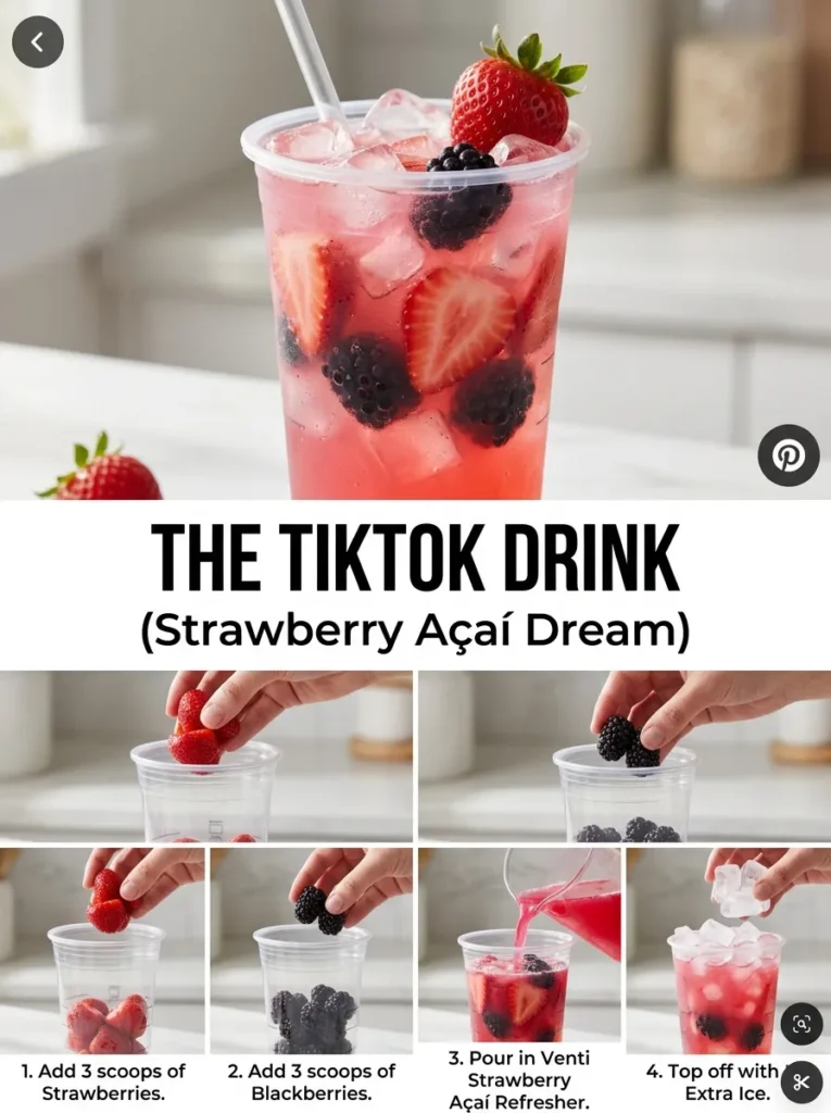 The Tiktok Drink Strawberry Acai Dreamthe Tiktok Drink Strawberry Acai Dream