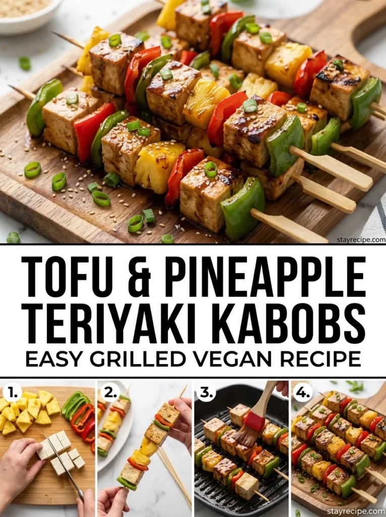 Tofu Pineapple Teriyaki Kabobs