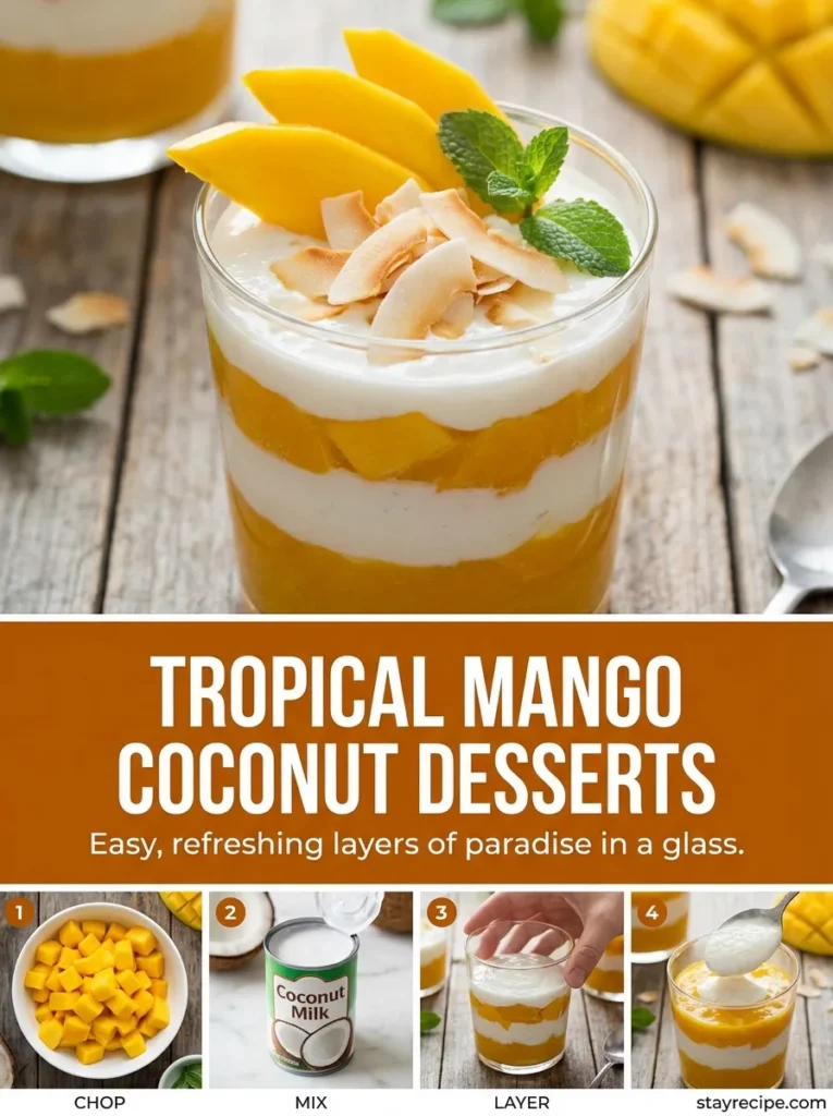 Tropical Mango Coconut Desserts