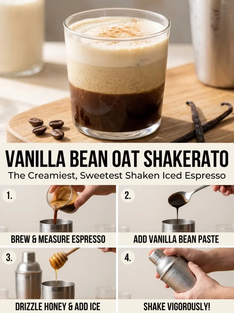 Vanilla Bean Oat Shakeratovanilla Bean Oat Shakerato