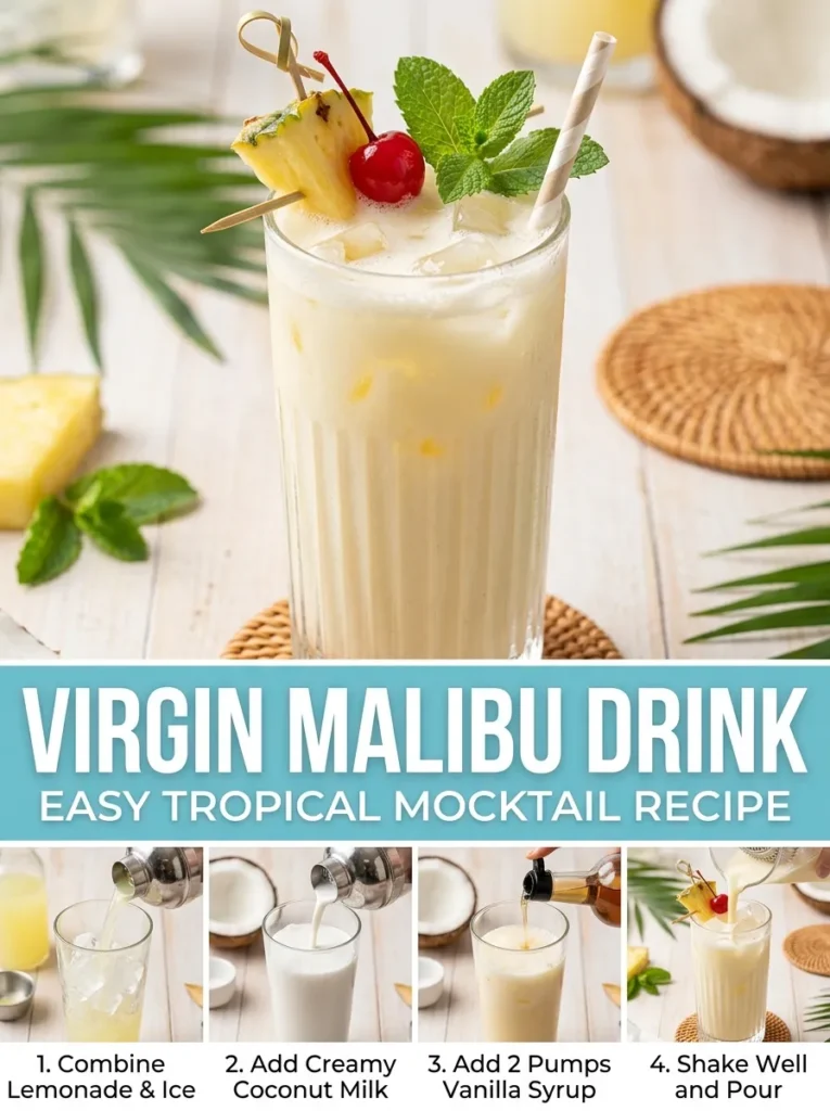 Virgin Malibu Drink Tropical Vibevirgin Malibu Drink Tropical Vibe