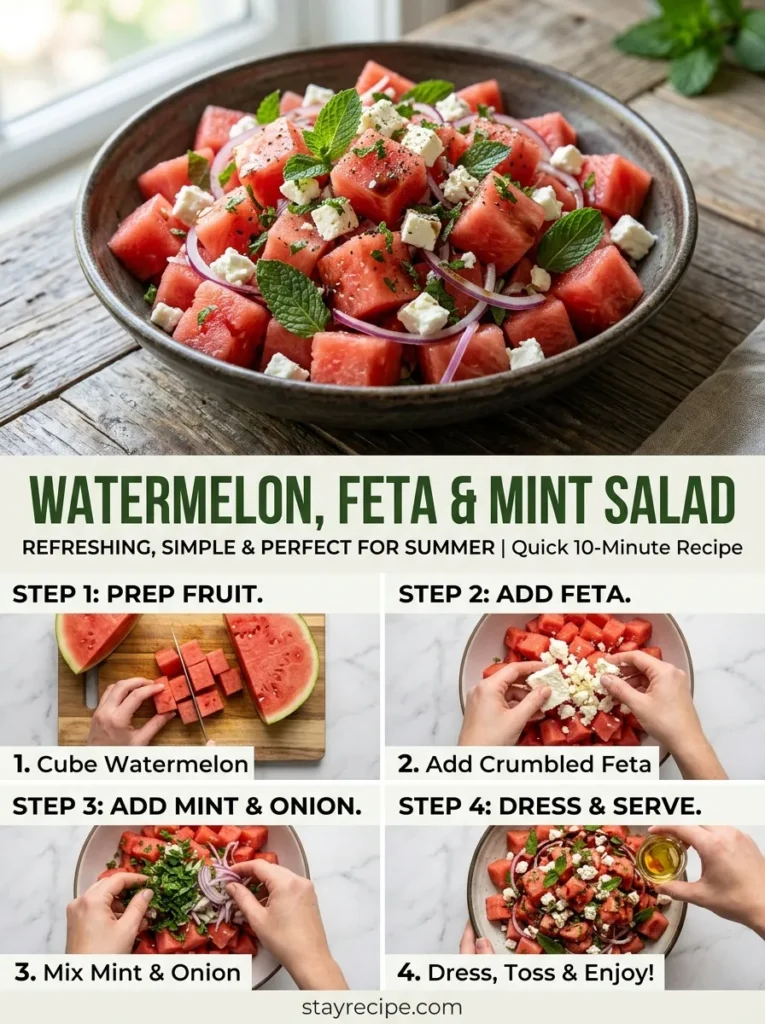 Watermelon Feta Mint Salad Watermelon Feta Mint Salad