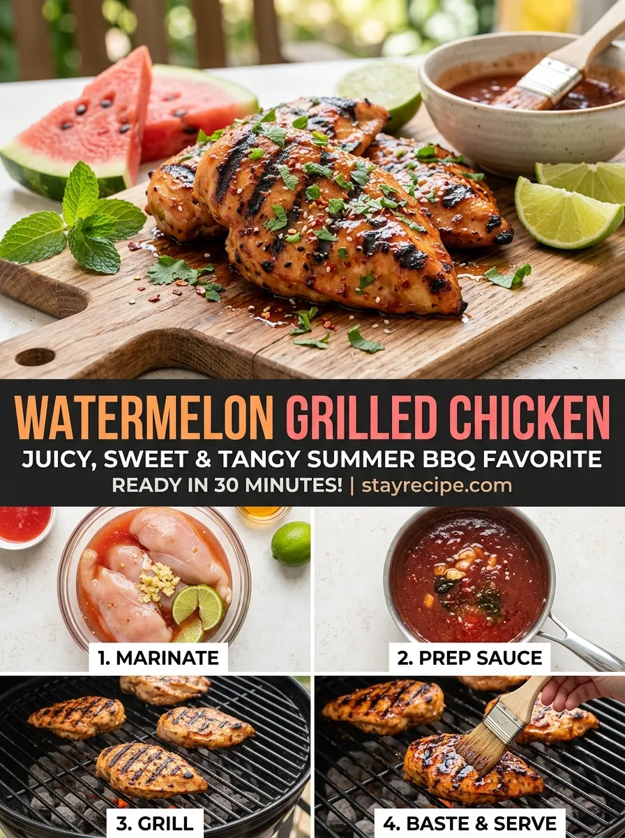 Watermelon Grilled Chicken Summer Grilling Recipes