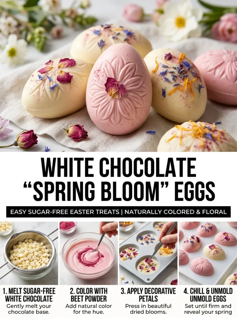 White Chocolate Spring Bloom Eggswhite Chocolate Spring Bloom Eggs