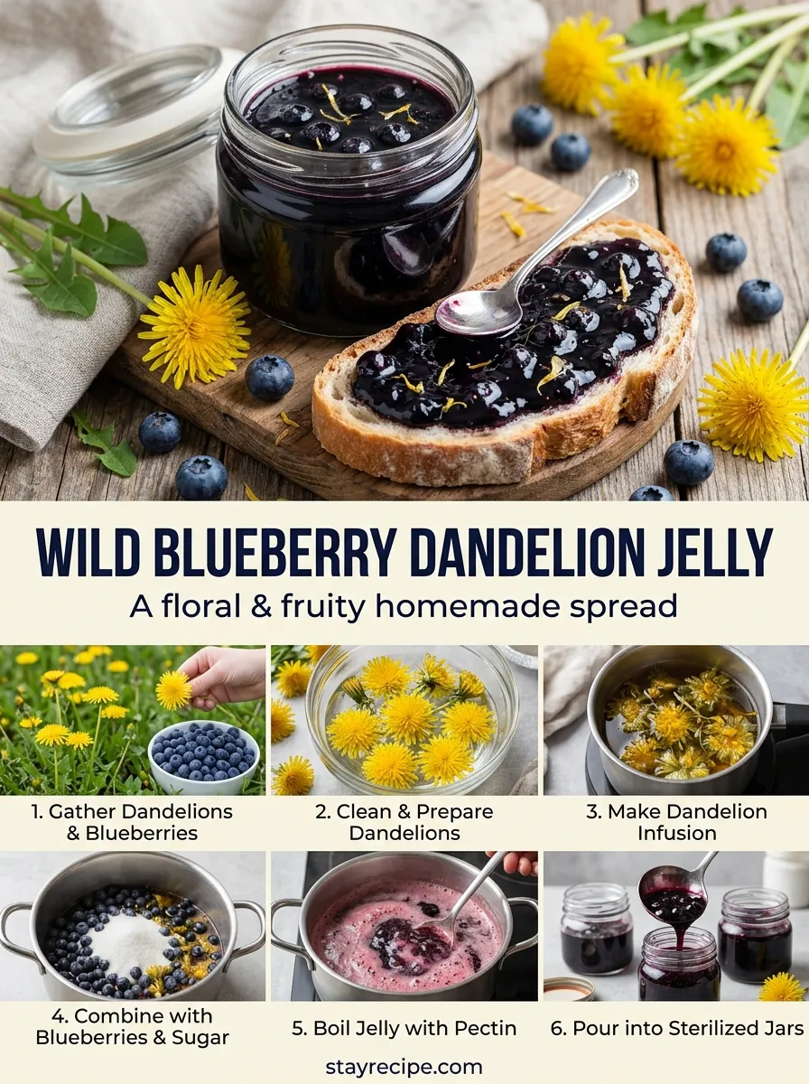 Wild Blueberry Dandelion Jelly
