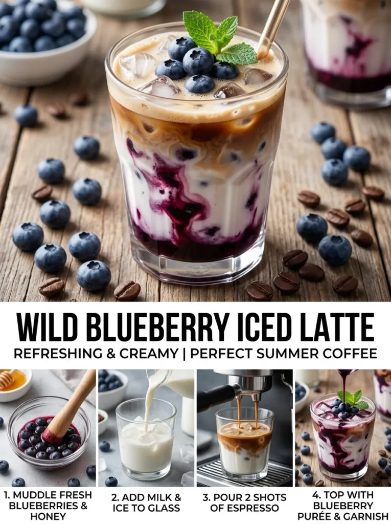 Wild Blueberry Iced Lattewild Blueberry Iced Latte