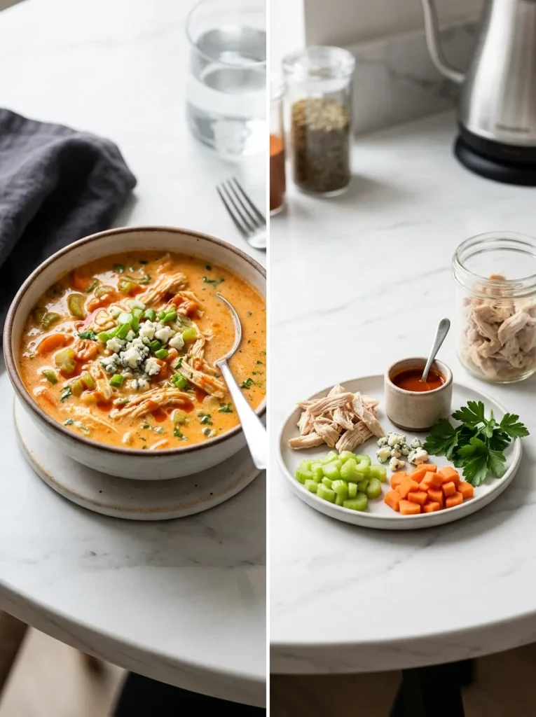 Zesty Buffalo Chicken Soup