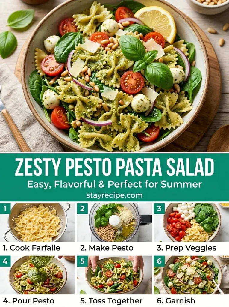 Zesty Pesto Pasta Salad Salad