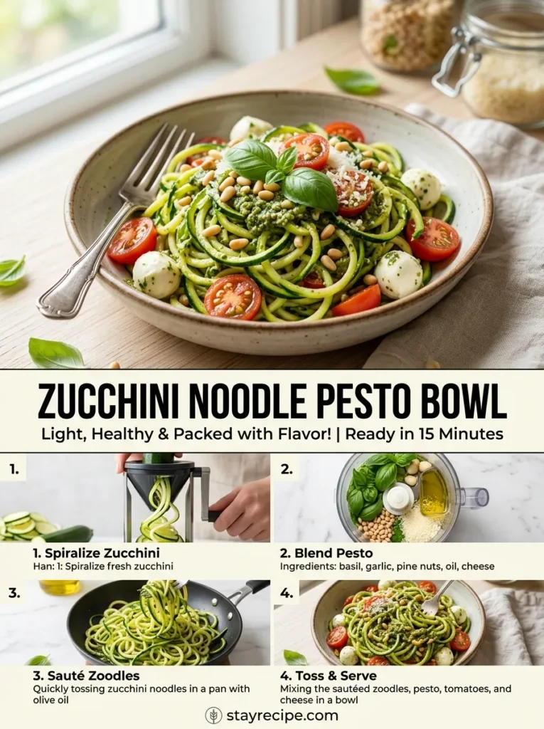 Zucchini Noodle Pesto Bowl