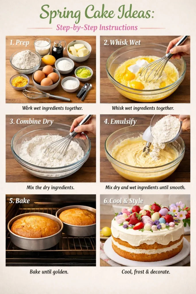Spring Cake Ideas Step By Step Instructions